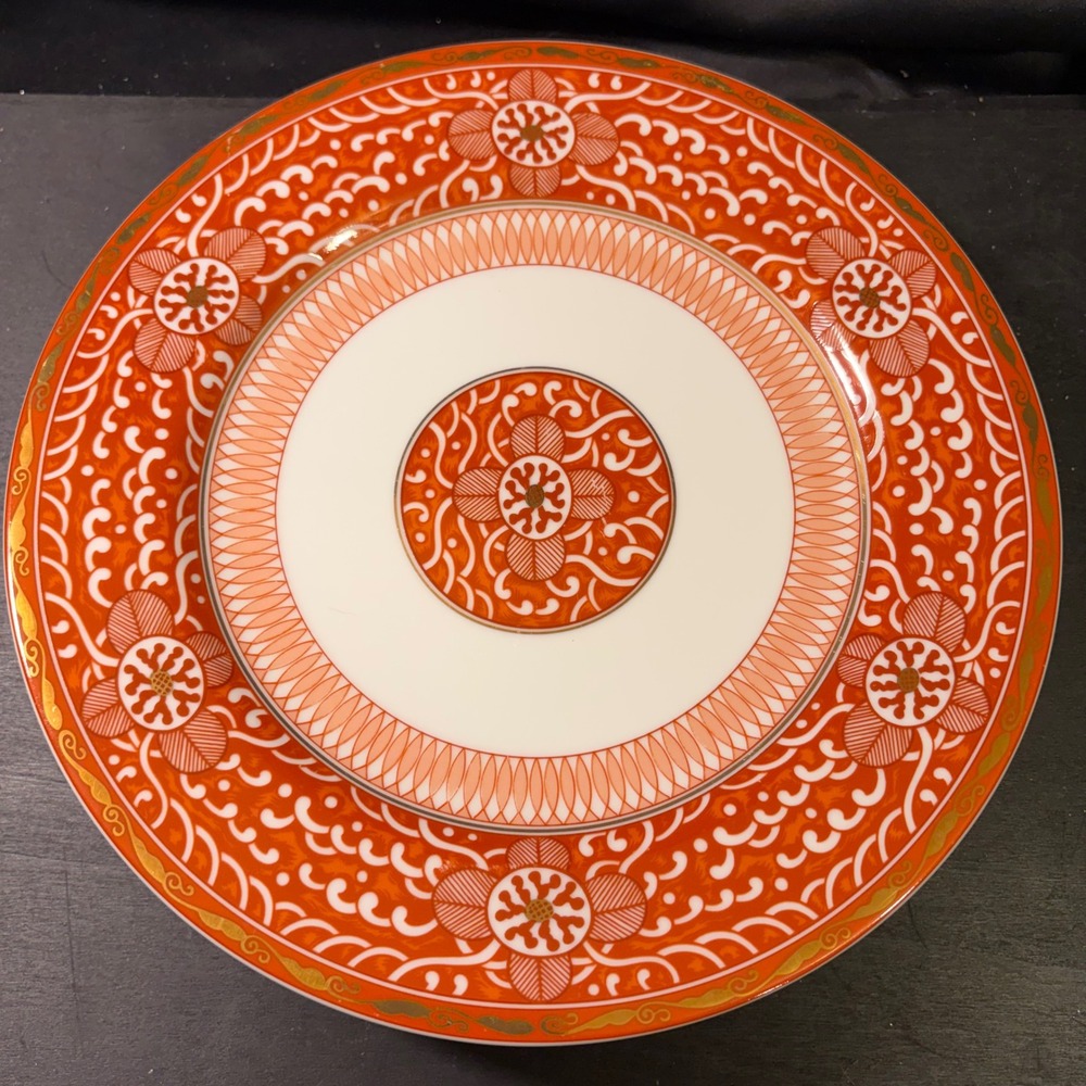 Georges Briard Imperial Brocade Akaki-Kinga Kutani Porcelain Dinner Plate 10.5"